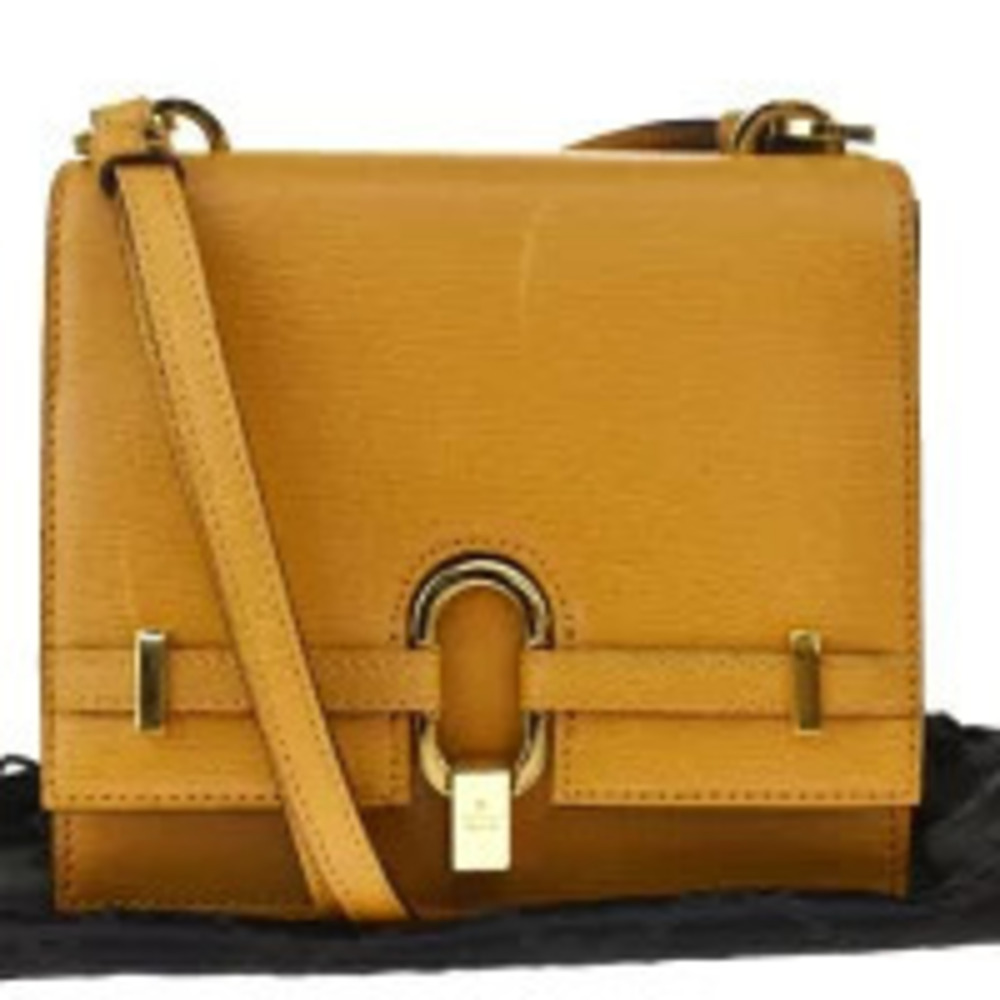 Gucci Shoulder Bag Brown Leather
